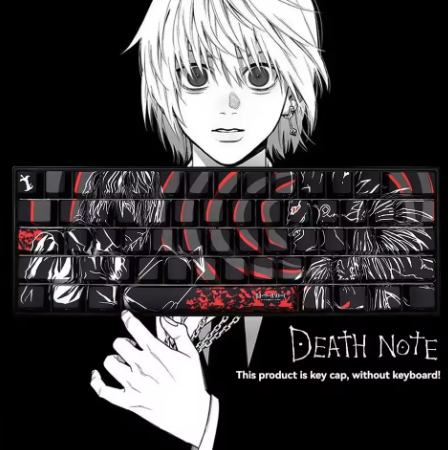 Keycaps Death note full - Détail