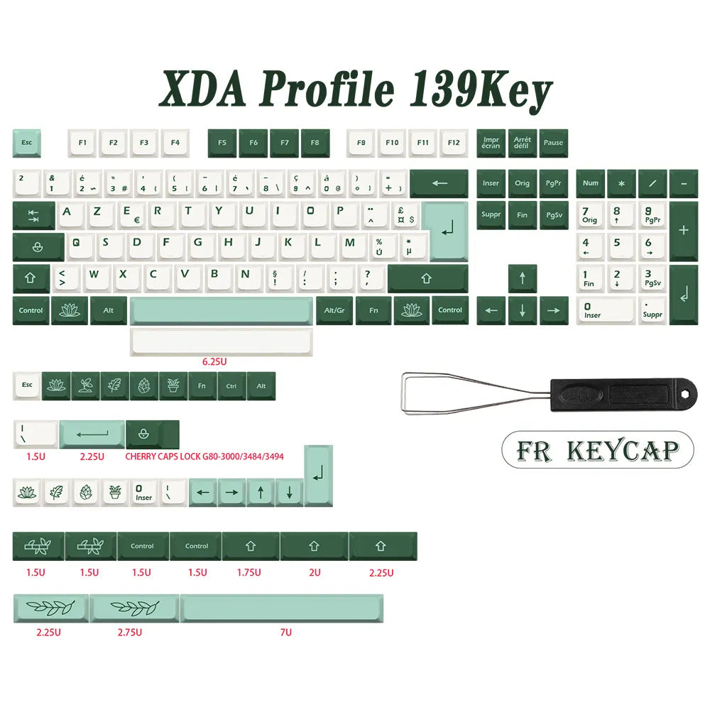 Azerty Botanical Keycaps
