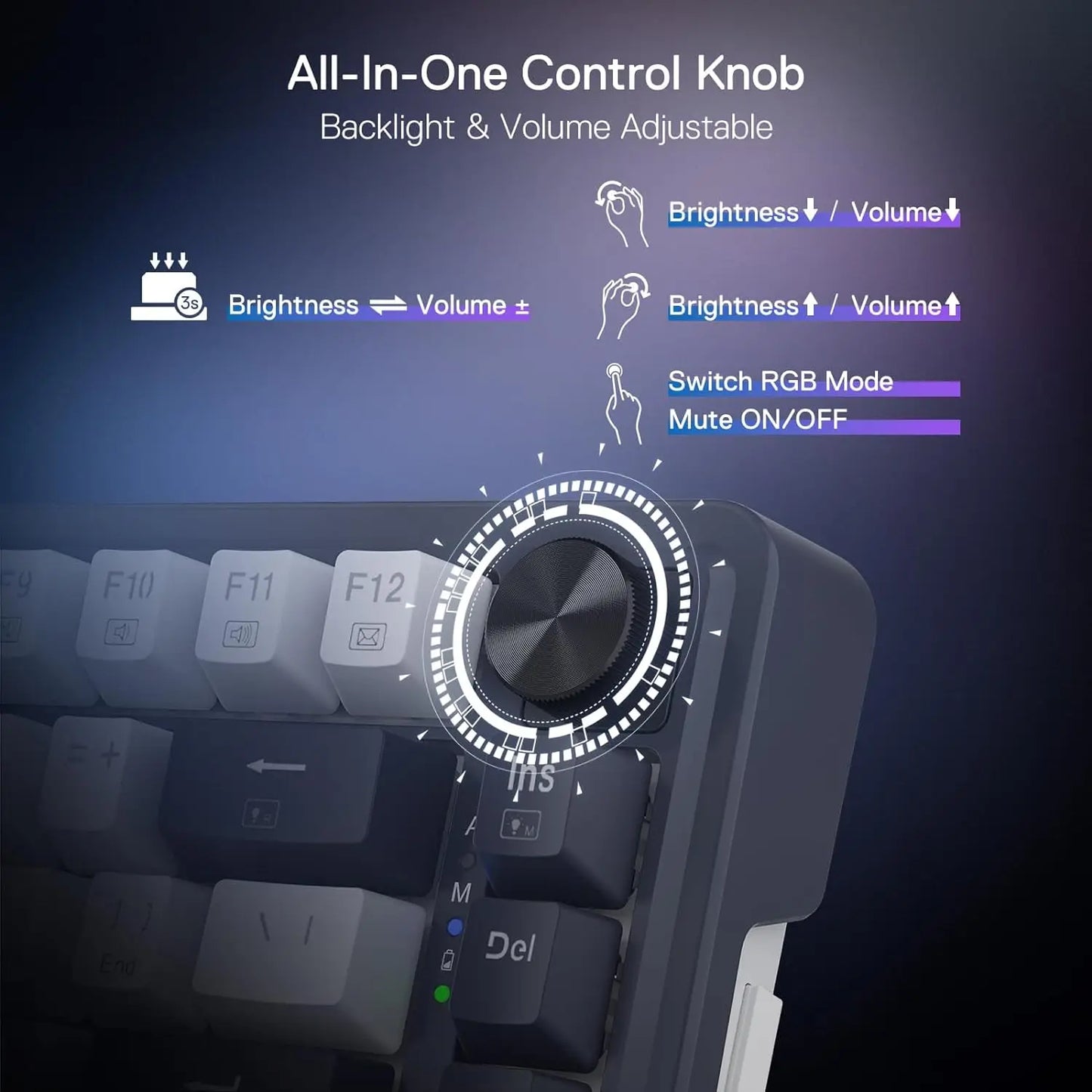 Clavier custom Redragon K673 PRO 75% Wireless RGB