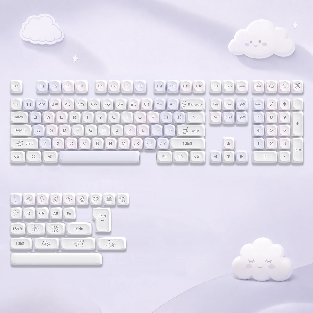 Keycaps Blanc Nuage