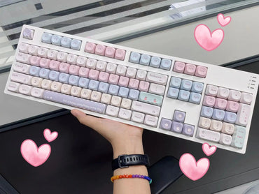 Keycaps AZERTY Candy Colorées - Vue de côté