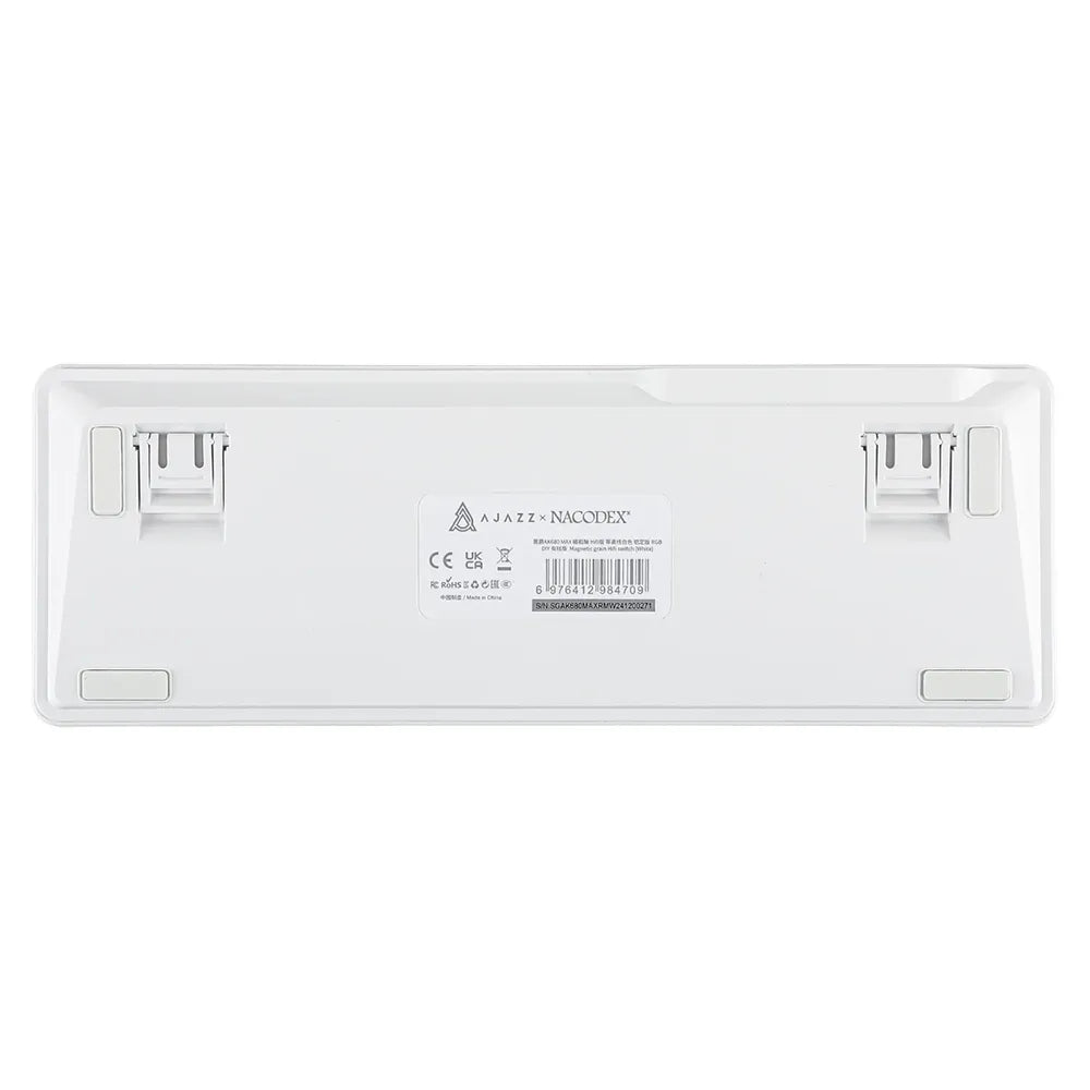 AJAZZ AK680 MAX Blanc ANSI Side-Printed vue de dessous