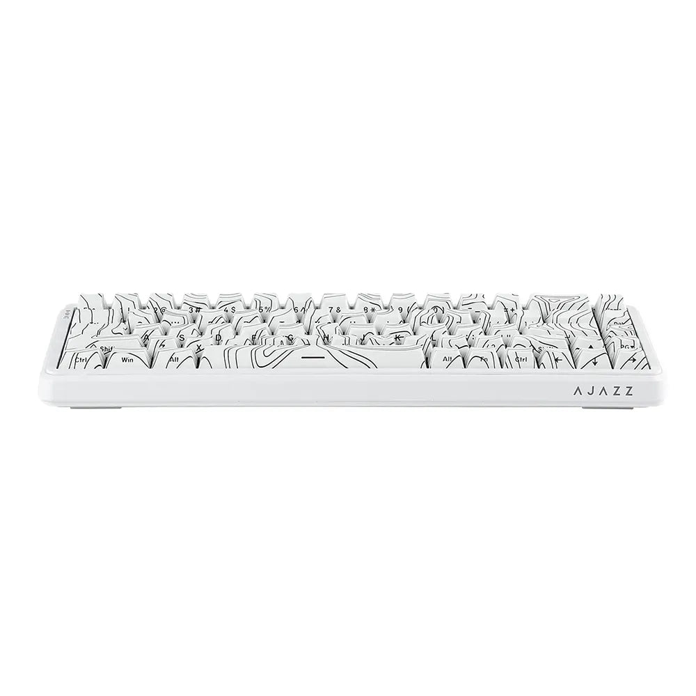 AJAZZ AK680 MAX Blanc ANSI Side-Printed vue de face