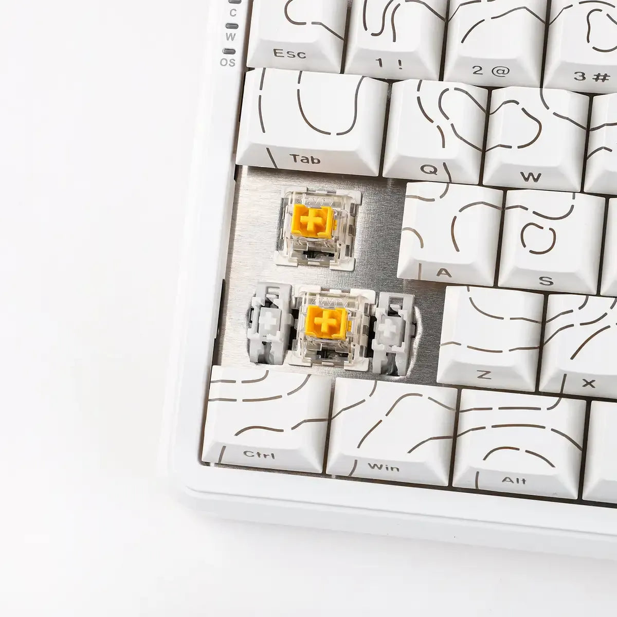 AK680 AJAZZ CLAVIER BLANC SIDE