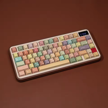Keycaps AZERTY Jelly sur un clavier custom