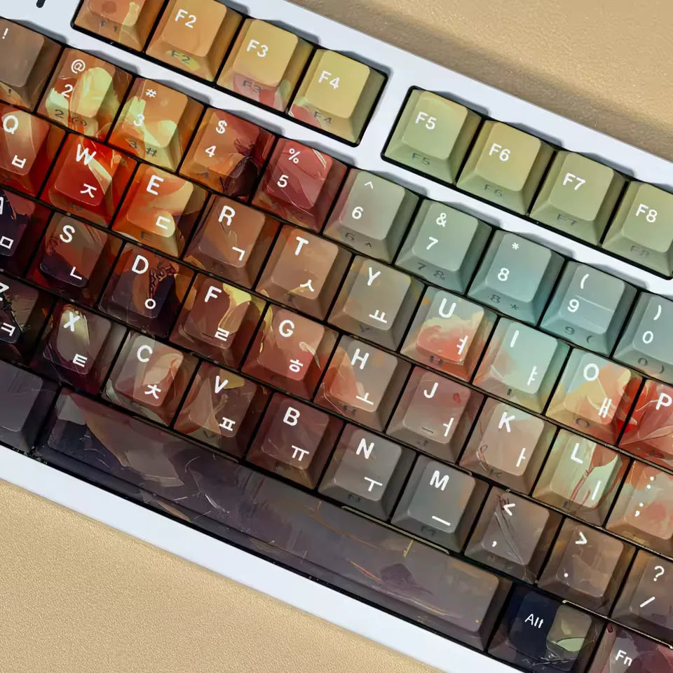 Keycaps AZERTY Rose clavier