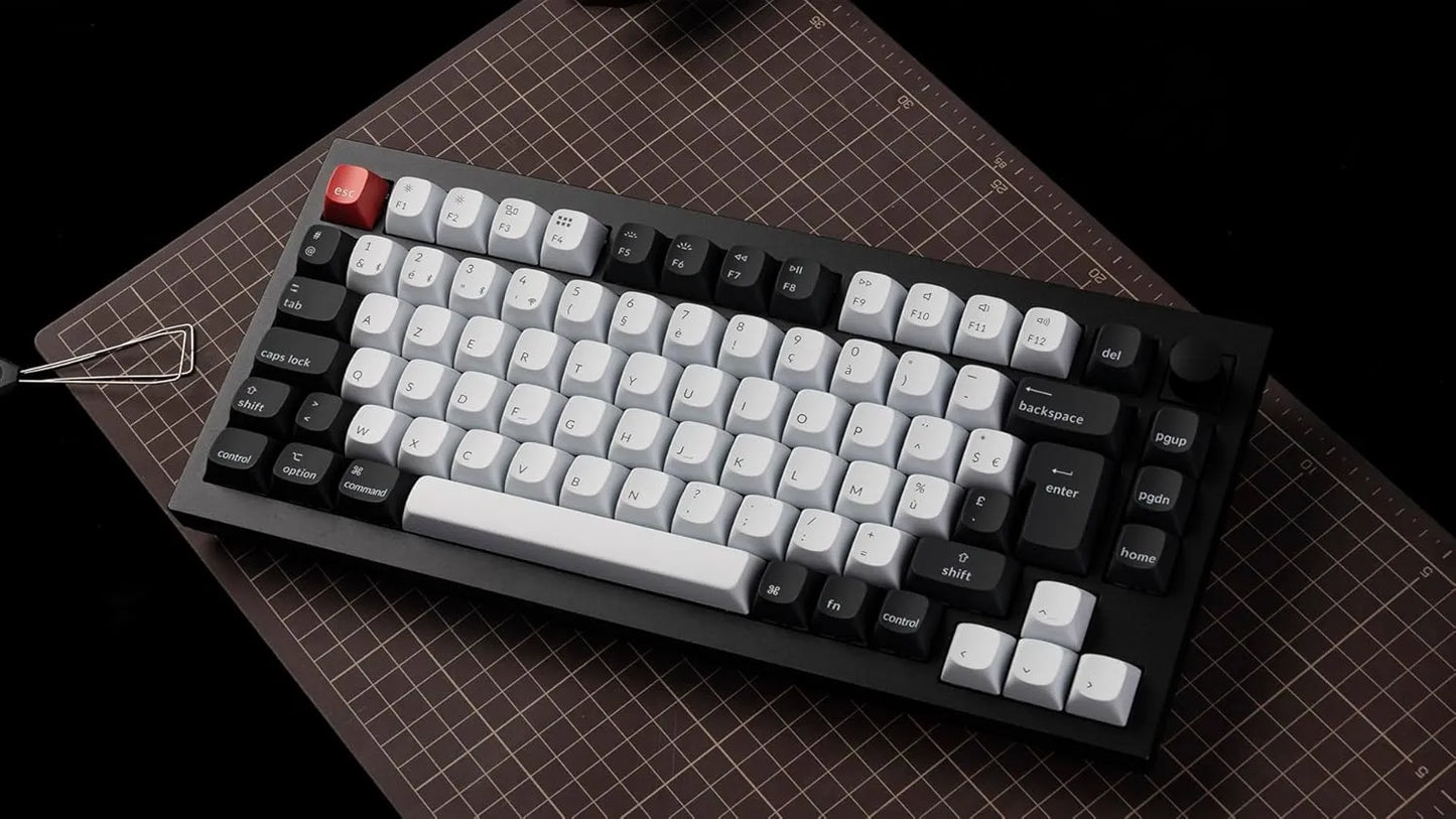 Keychron Q1 HE sans fil magnétique AZERTY 75% blanc/noir