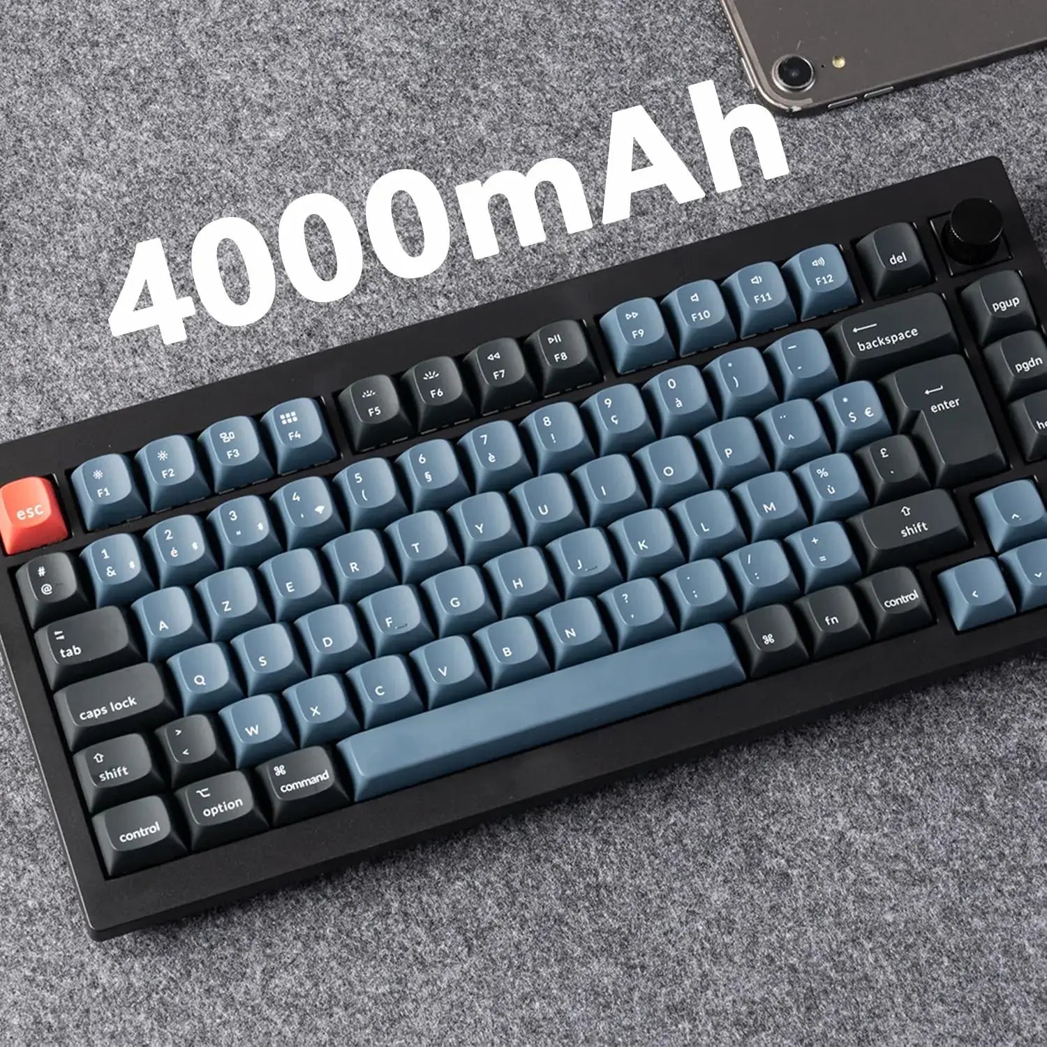 keychron v1 max wireless knob azerty 75 sans fil