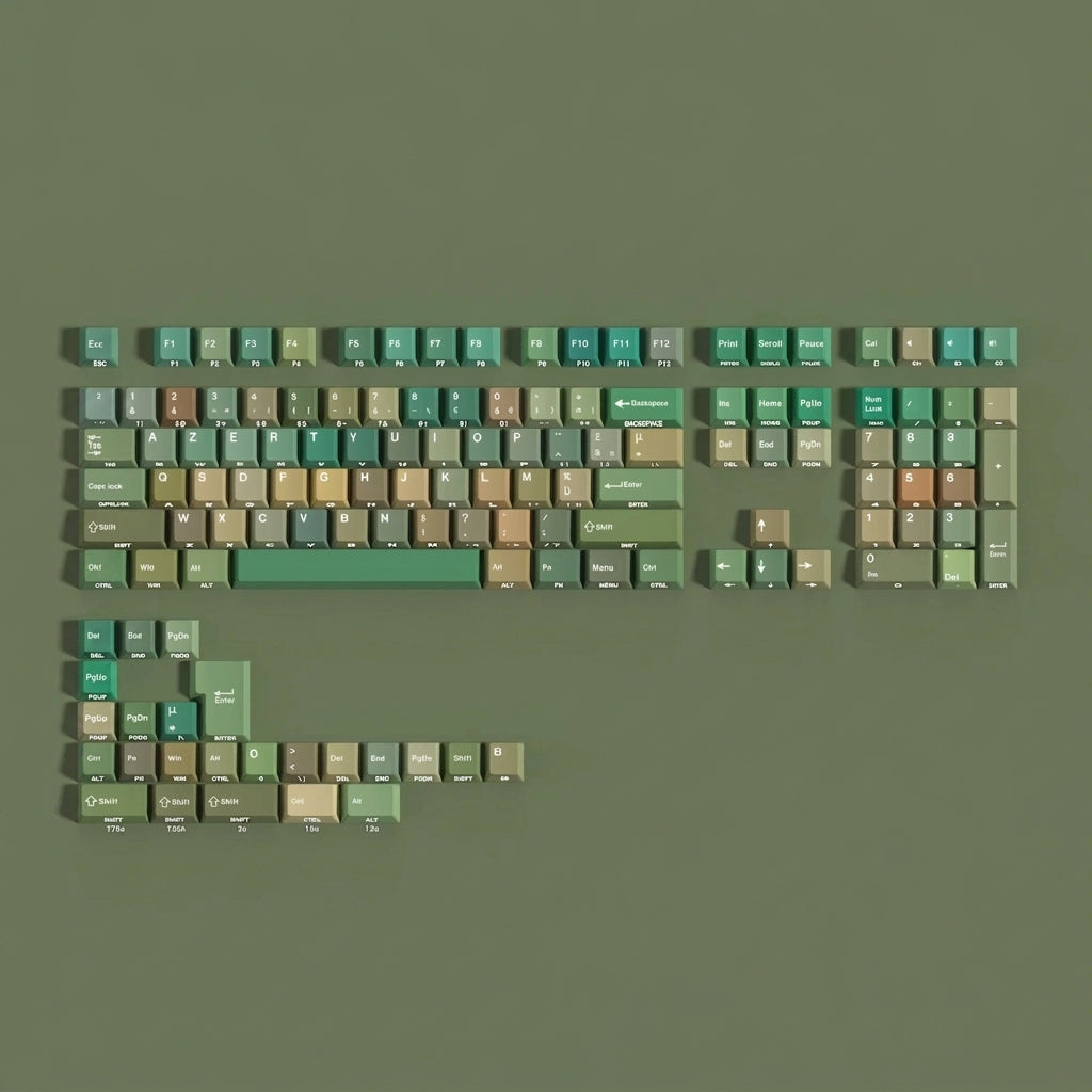 Keycaps AZERTY Cherry Forest - vue produit