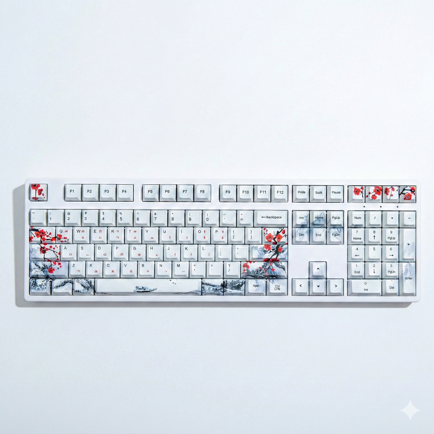 Keycaps AZERTY Plum blossom - Vue principale