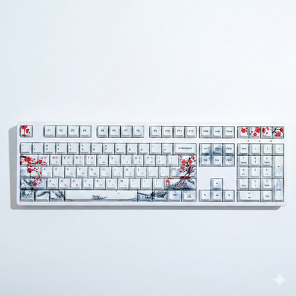 Keycaps AZERTY Plum blossom - Vue principale