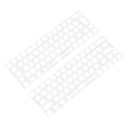 Placa de teclado mecánico de plástico 60% PC, soporte de 1,5mm de espesor xd60 xd64 gh60 BM60 ISO con tecla de flecha, color transparente