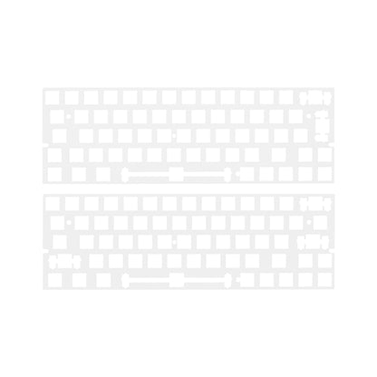 Placa de teclado mecánico de plástico 60% PC, soporte de 1,5mm de espesor xd60 xd64 gh60 BM60 ISO con tecla de flecha, color transparente