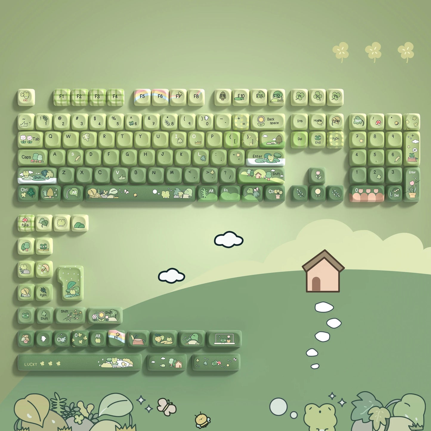 Keycaps Grüner Wald