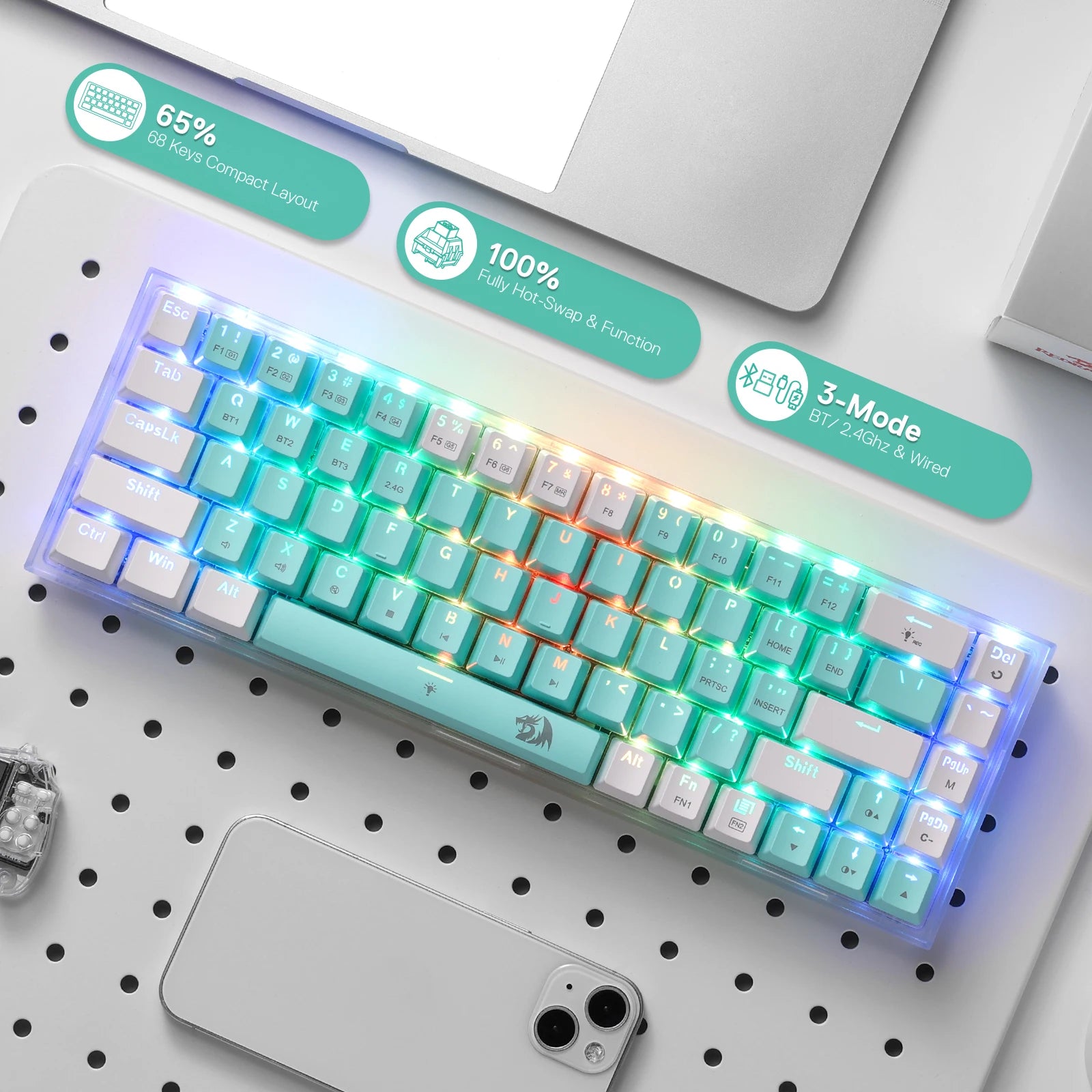 Redragon 65% - Vue de côté