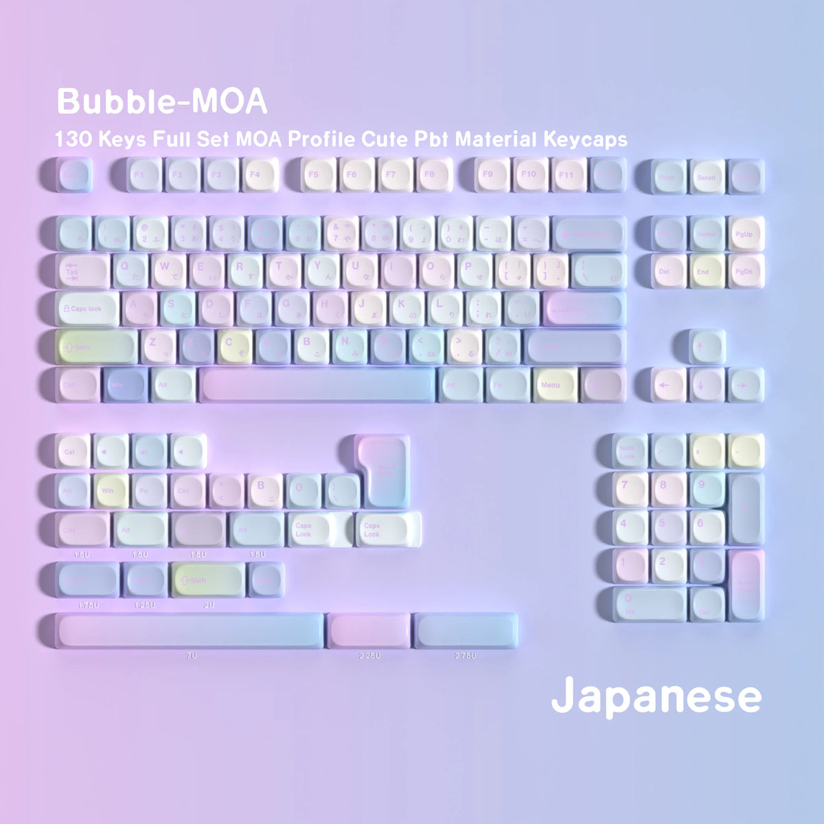 Pastel Bubbles AZERTY/QWERTY Keycaps