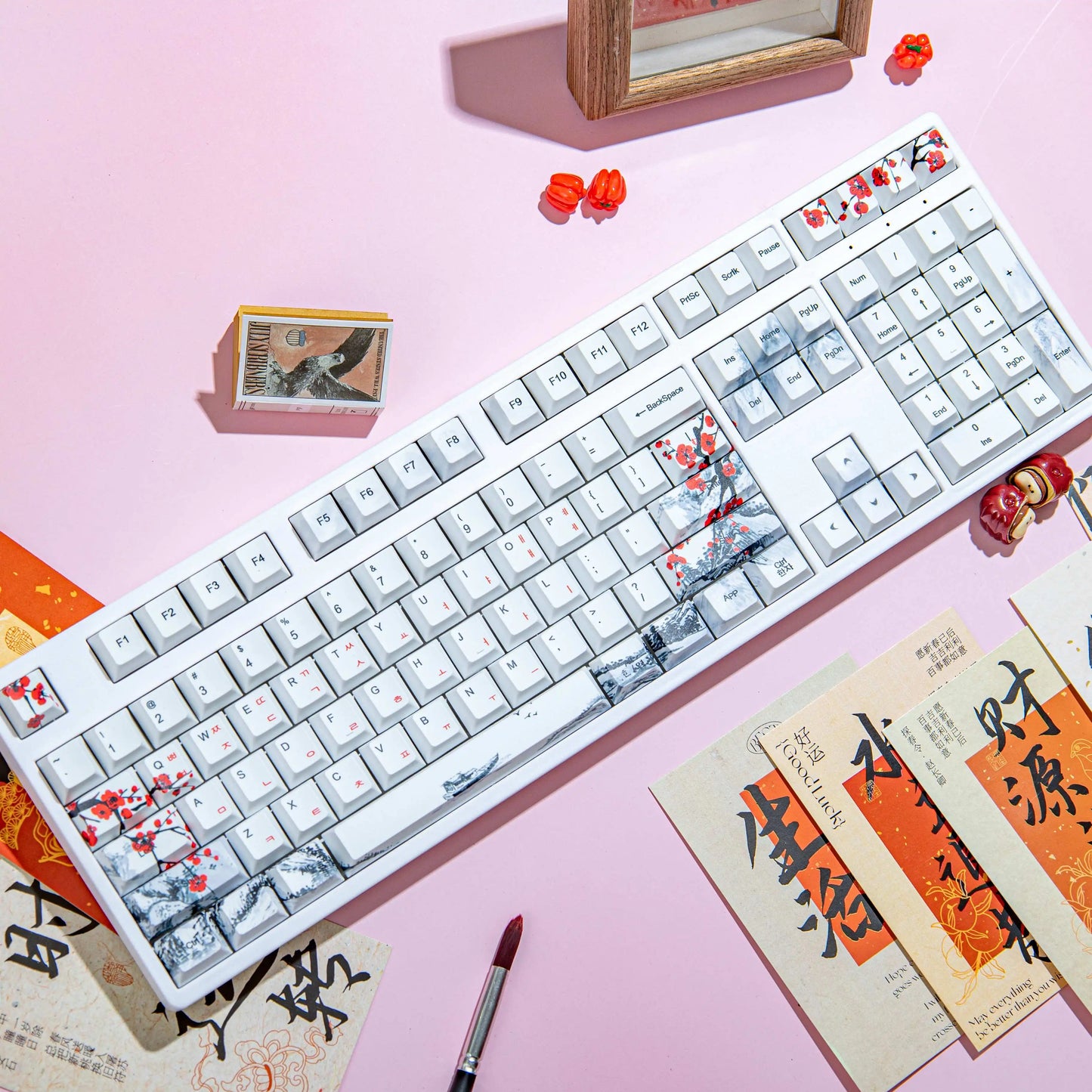 Keycaps AZERTY Plum blossom - Détail