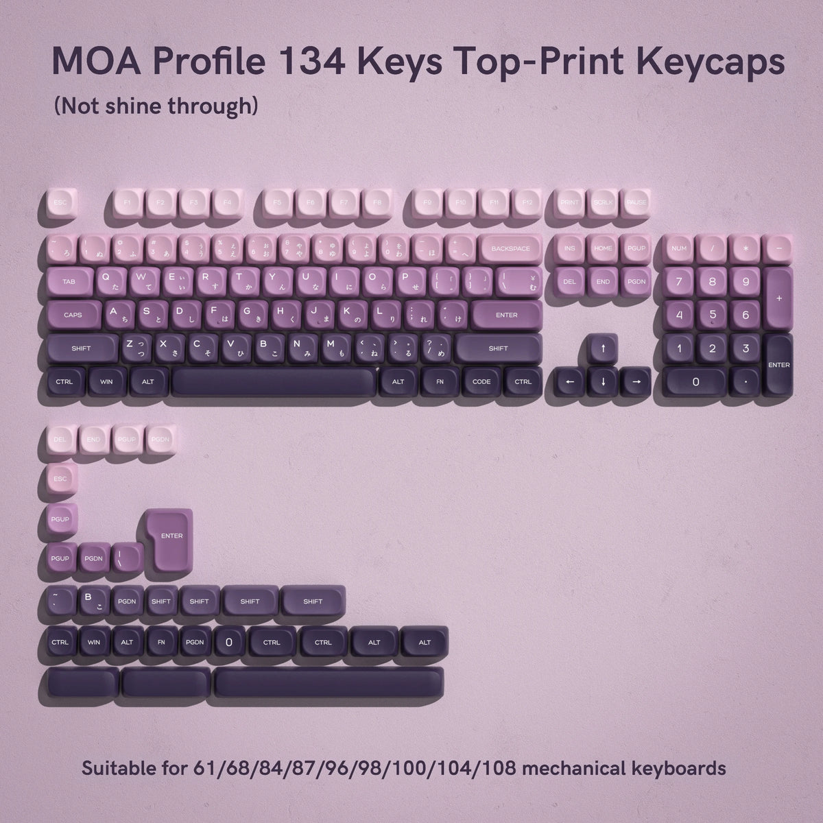 Keycaps QWERTY MOA 30 Styles