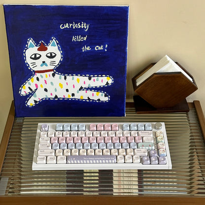 Keycaps AZERTY Candy Colorées - Vue de dessus