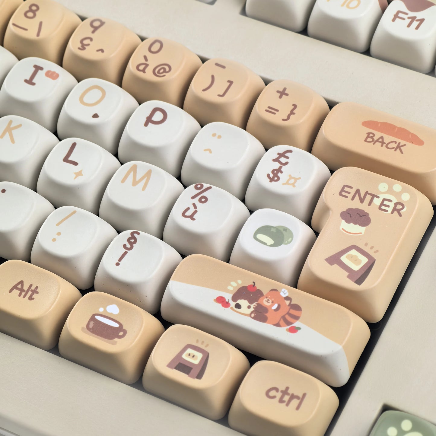 AZERTY Keycaps Red Panda Cafe