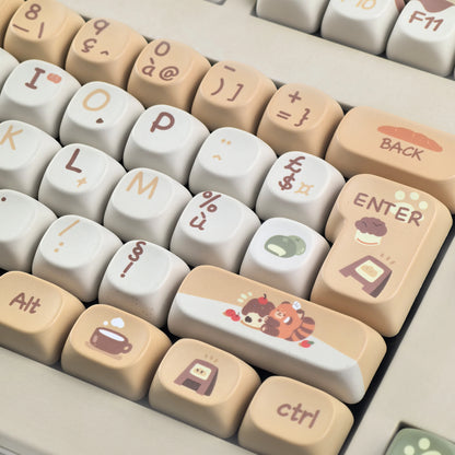 AZERTY Keycaps Red Panda Cafe