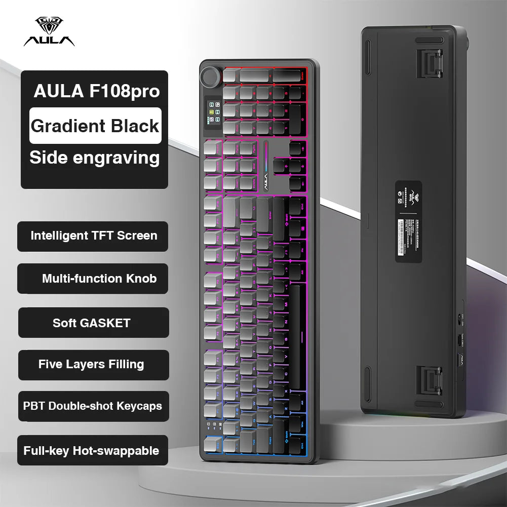 AULA F108 pro Gradient Black