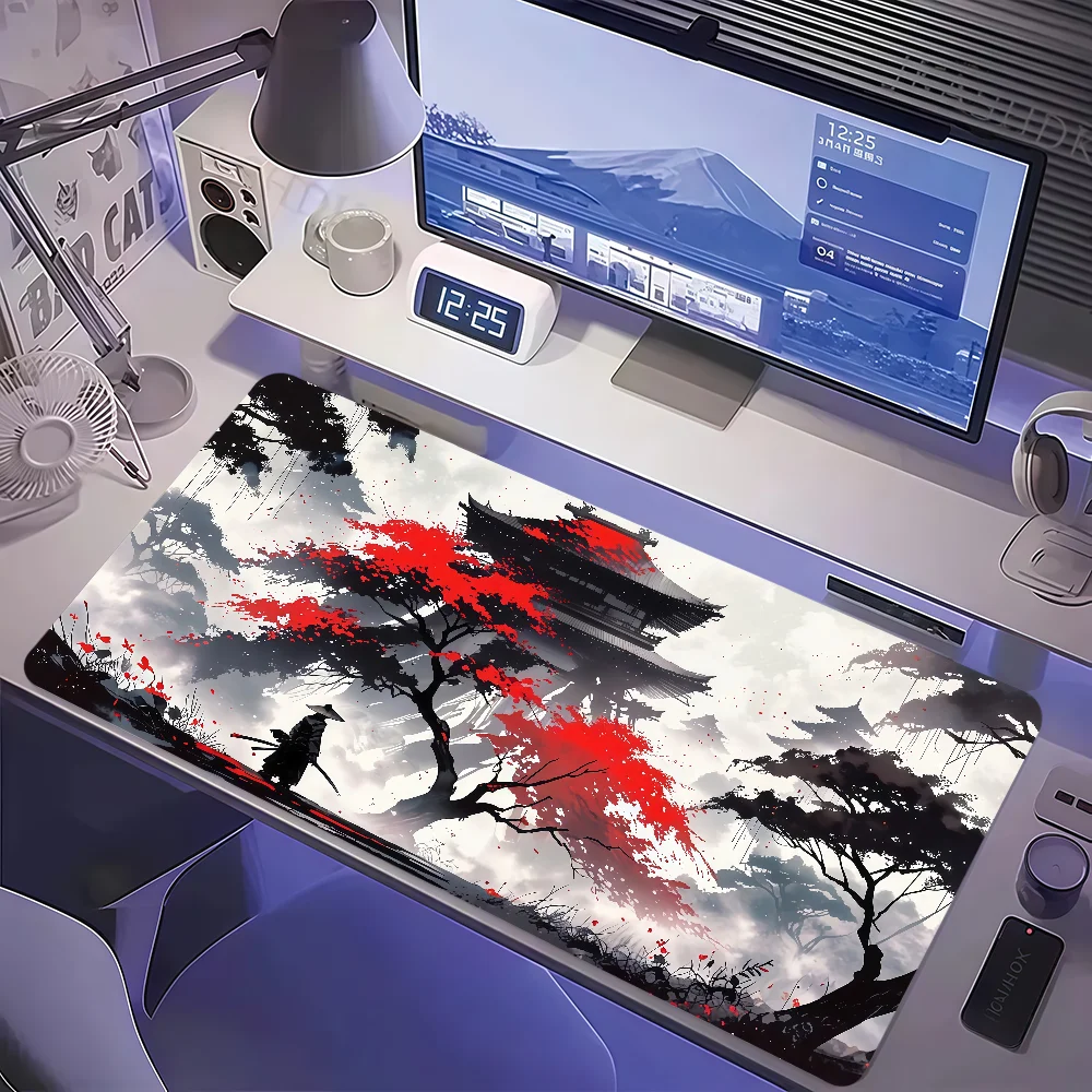 Tapis de Souris Coucher de Soleil Montagne - Vue de côté