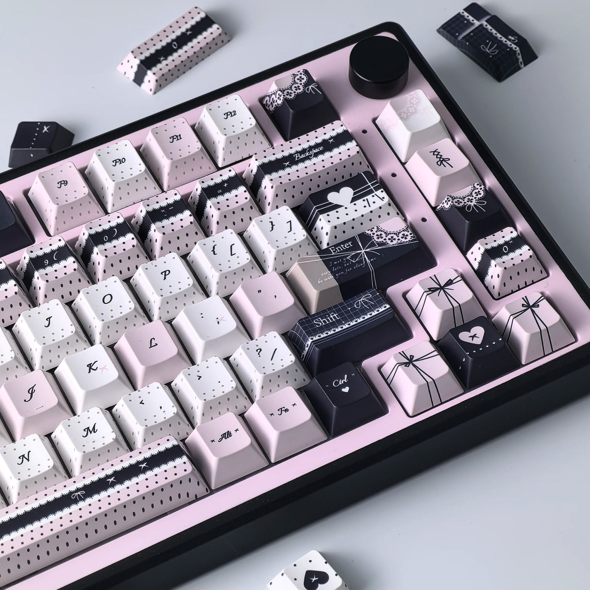 Keycaps Lolita Rose et Bleu