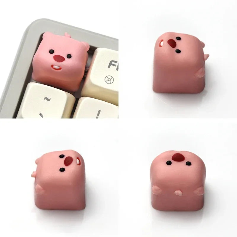 Keycap Artisan Castor 3D - Vue de dos
