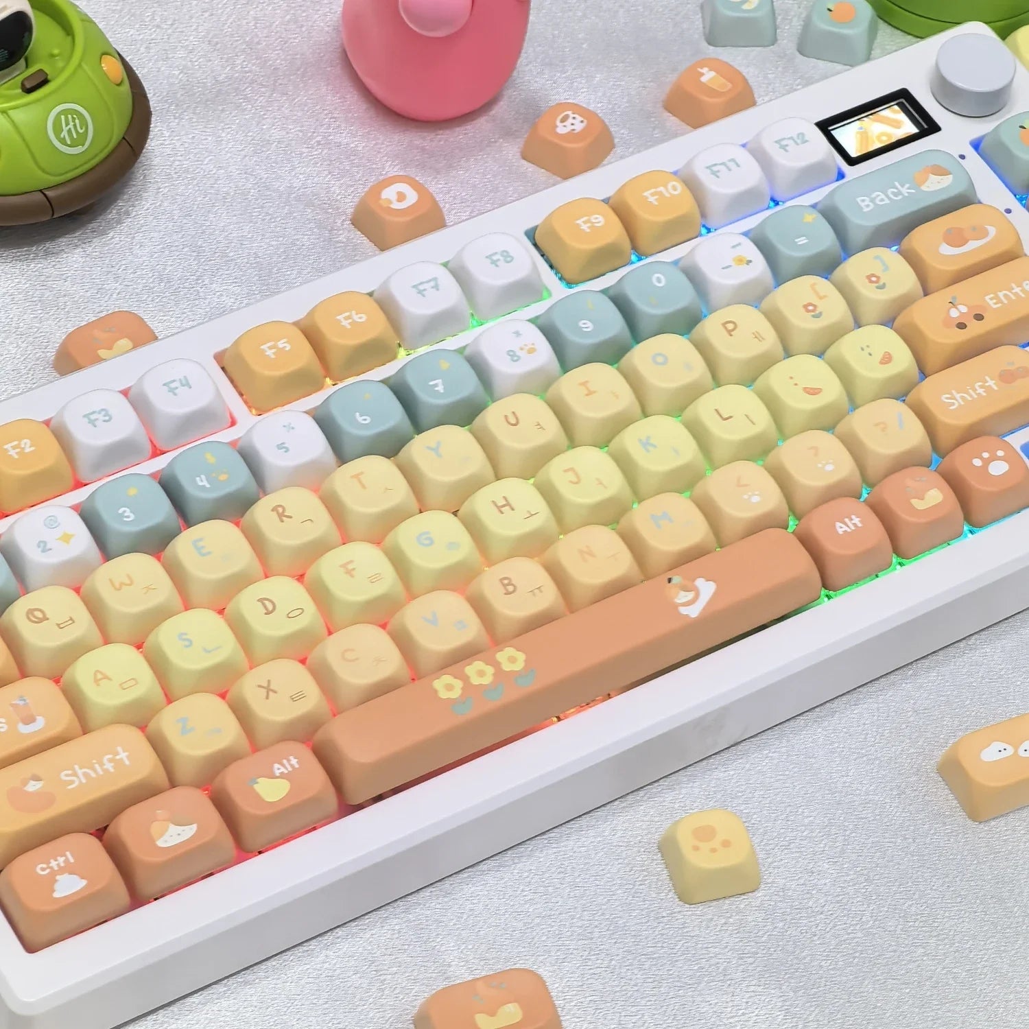 Keycaps AZERTY Candy Colorées - Vue 10
