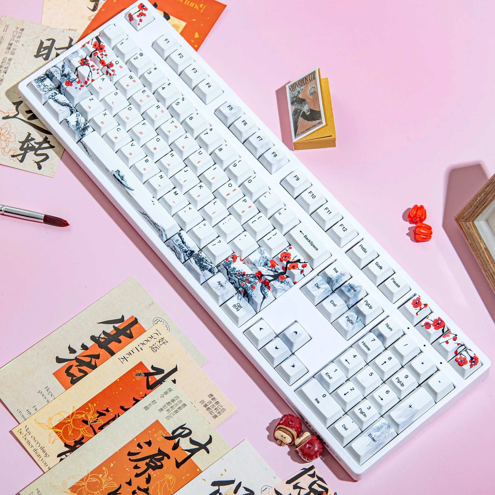 Keycaps AZERTY Plum blossom - Coloris disponibles