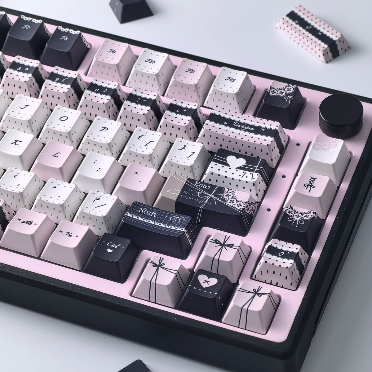 Keycaps Lolita Rose et Bleu