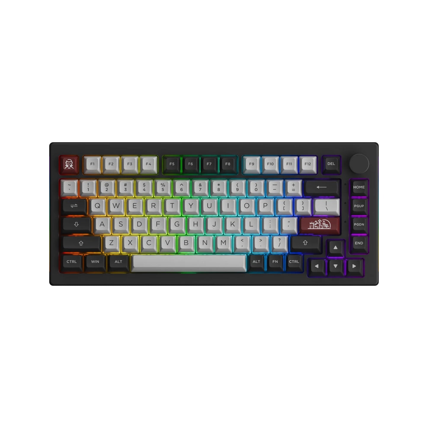 Akko 5075B Plus Dracula Castle 75% Teclado mecánico para jugar 3/5 pines Hot Swap tres modos RGB 2,4 GHz inalámbrico/USB tipo C/BT 5,0