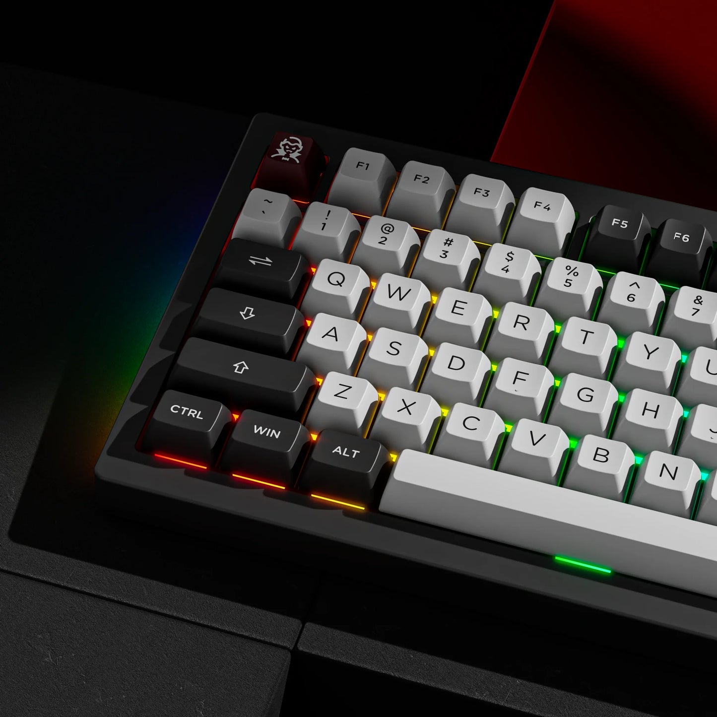 Akko 5075B Plus Dracula Castle 75% Teclado mecánico para jugar 3/5 pines Hot Swap tres modos RGB 2,4 GHz inalámbrico/USB tipo C/BT 5,0