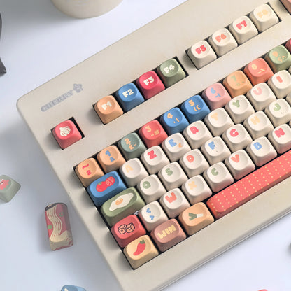 Keycaps AZERTY Instant noodle - Vue de dessus