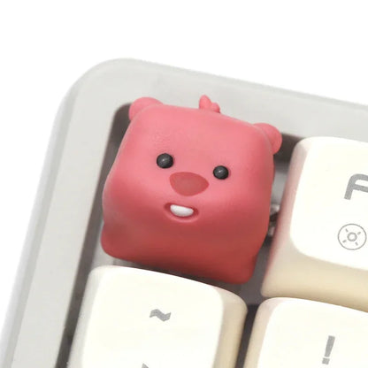 Keycap Artisan Castor 3D - Vue de côté