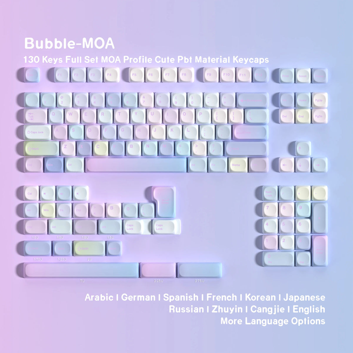 Pastel Bubbles AZERTY/QWERTY Keycaps