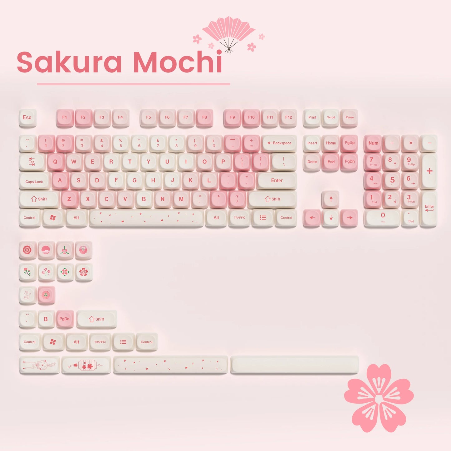 Keycaps QWERTY MOA 30 Styles