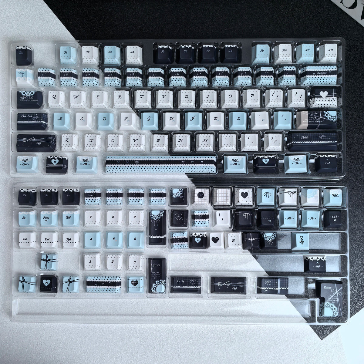 Keycaps Lolita Rose et Bleu