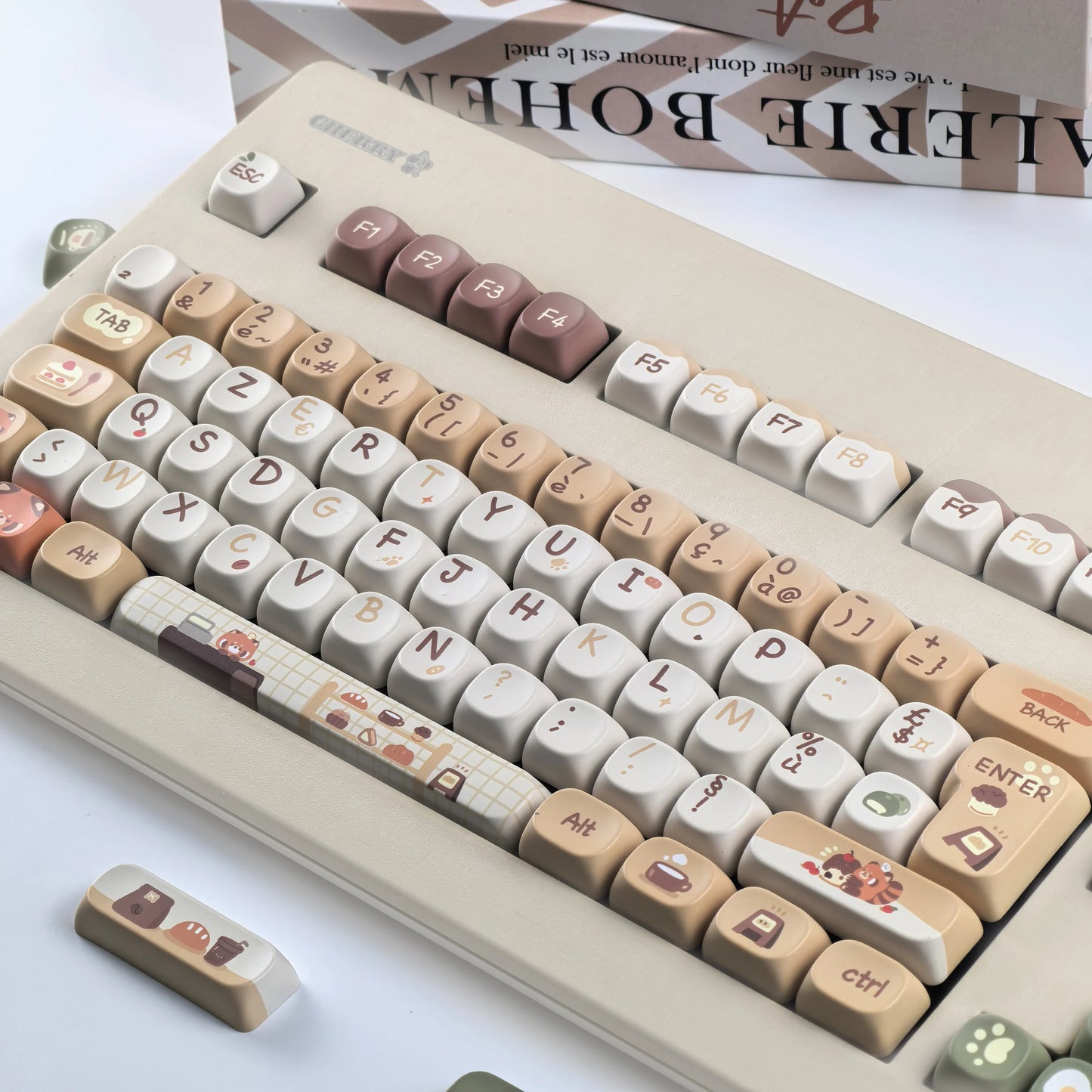 AZERTY Keycaps Red Panda Cafe