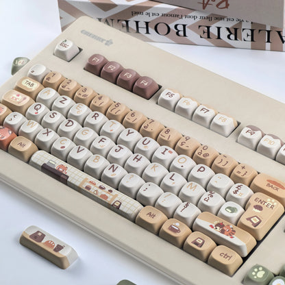 AZERTY Keycaps Red Panda Cafe