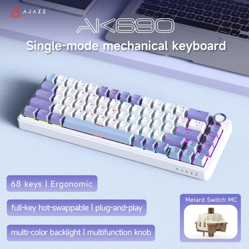 AJAZZ AK690 Blanco Violeta