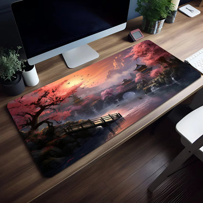 Tapis de Souris Coucher de Soleil Montagne - Vue rapprochée