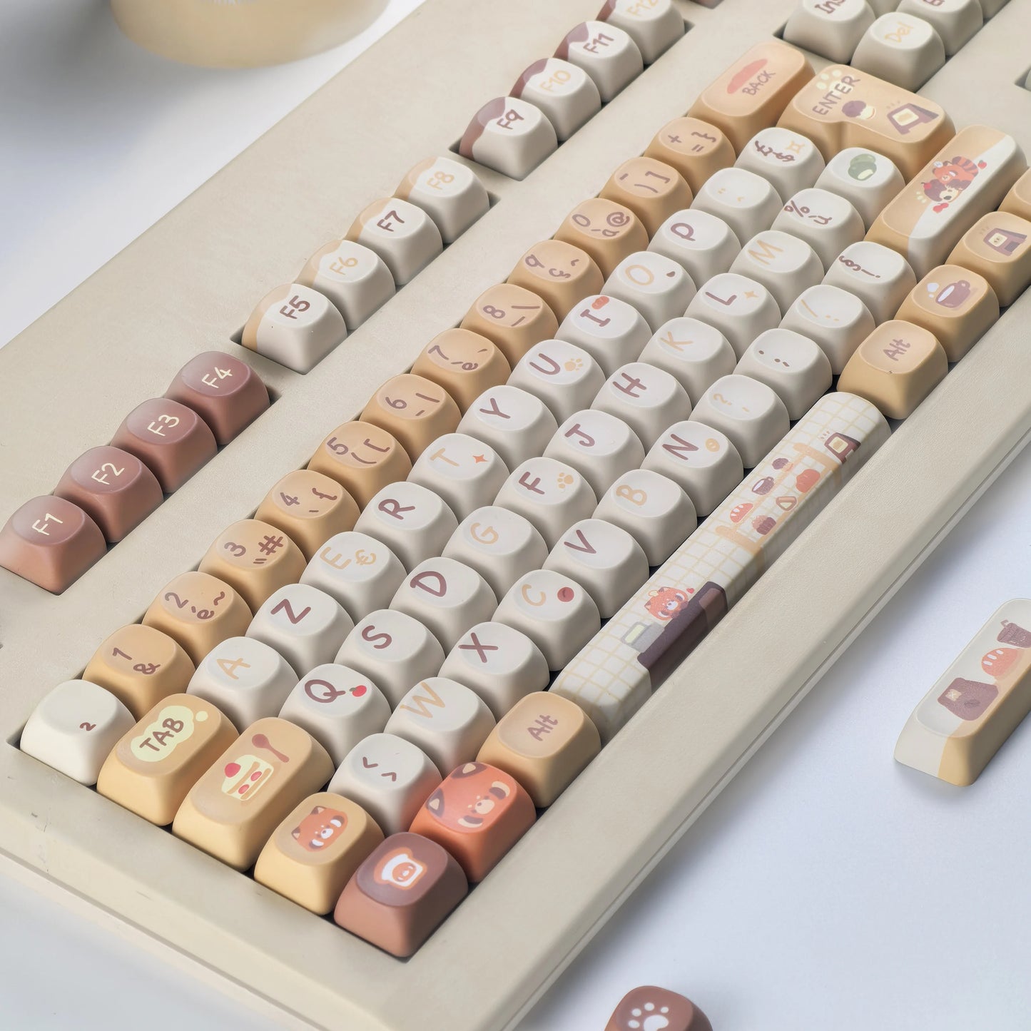 AZERTY Keycaps Red Panda Cafe