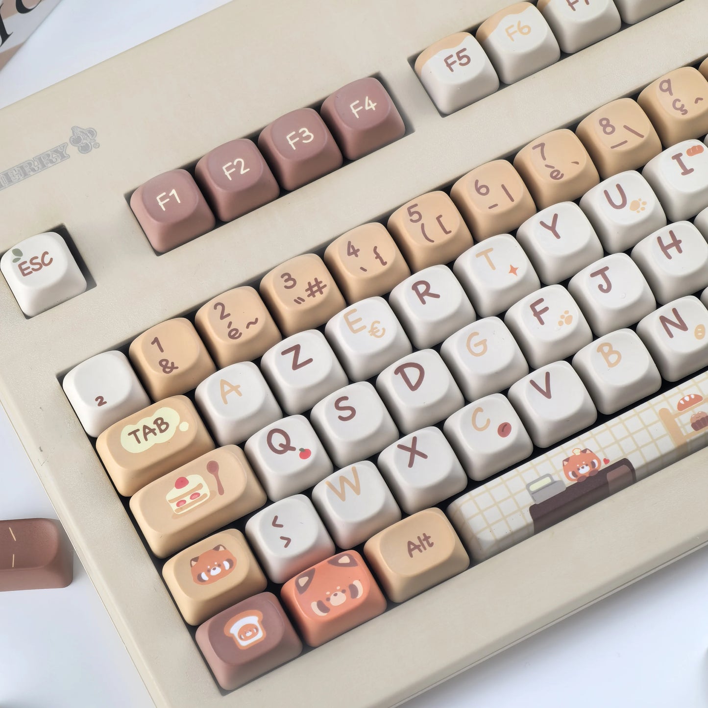 AZERTY Keycaps Red Panda Cafe