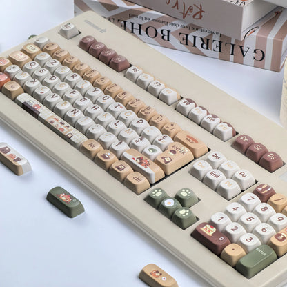 AZERTY Keycaps Red Panda Cafe
