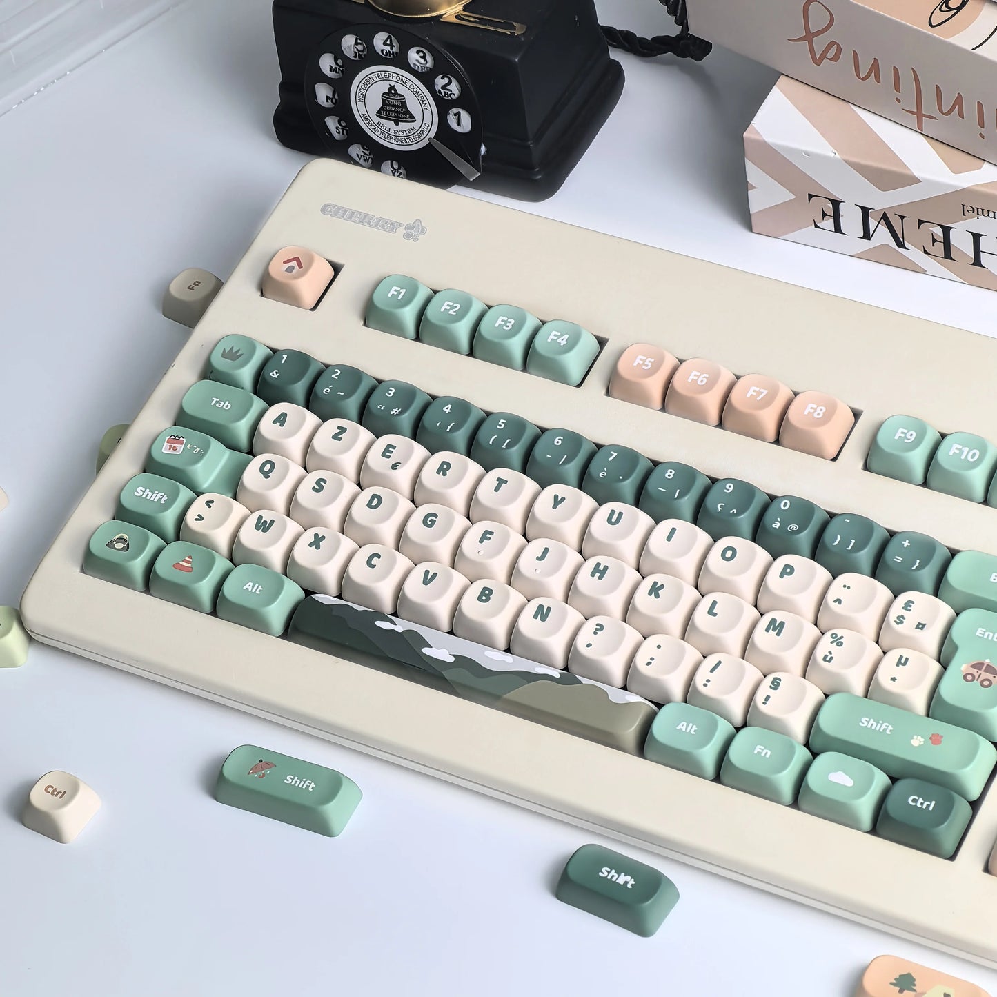 Keycaps AZERTY Spring Green