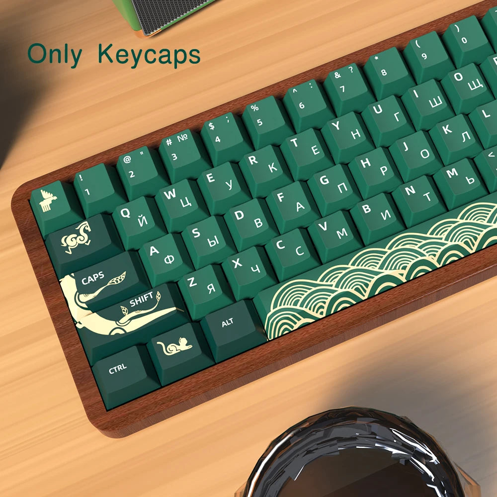 Keycaps Forêt Verte - Vue de dos