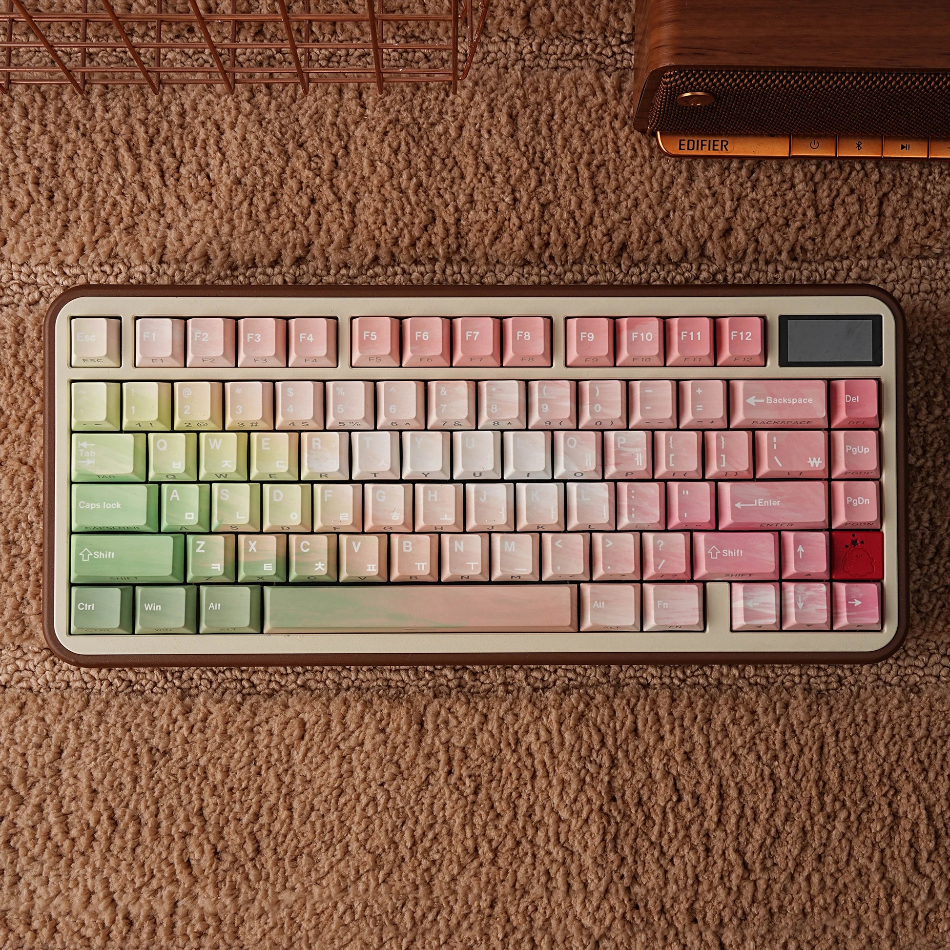 Keycaps AZERTY Dégradé - Vue de côté