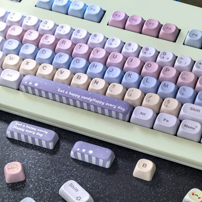 Keycaps AZERTY Candy Colorées - Vue de dos